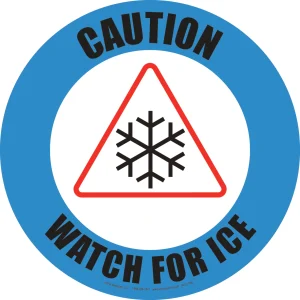 Caution Watch For Ice Rubber Floor Marking Sign